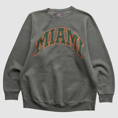Miami University RedHawks Savvy 90s Pullover Sweatshirt - Charcoal - L by Fanatics Real Vintage