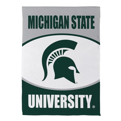  Michigan State Spartans 12.5" x 28" Scoped Logo Double-Sided Suede Garden Flag