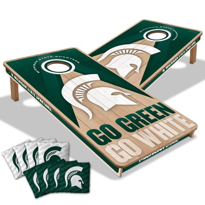 Michigan State Spartans Fanpoint 2' x 4' Slogan Series Cornhole Game with Bags