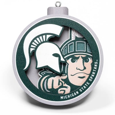 Michigan State Spartans Fanpoint 3D Logo Series Ornament