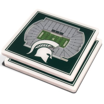 Michigan State Spartans Fanpoint 3D StadiumView Coasters