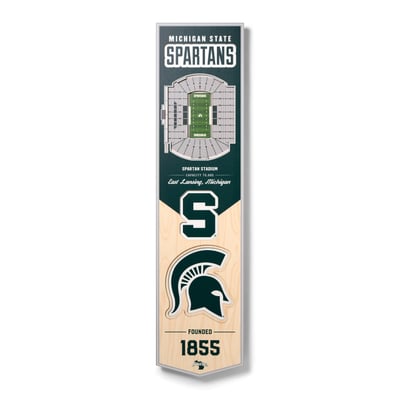 Michigan State Spartans Fanpoint 8'' x 32'' 3D StadiumView Banner