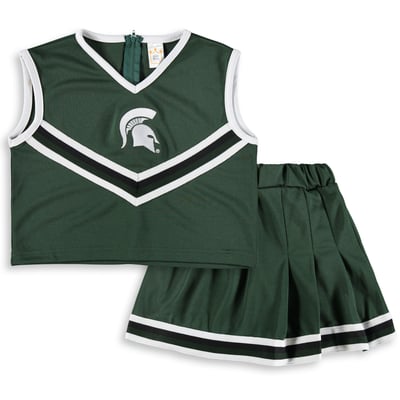 Michigan State Spartans Girls Toddler Two-Piece Cheer Set - Green