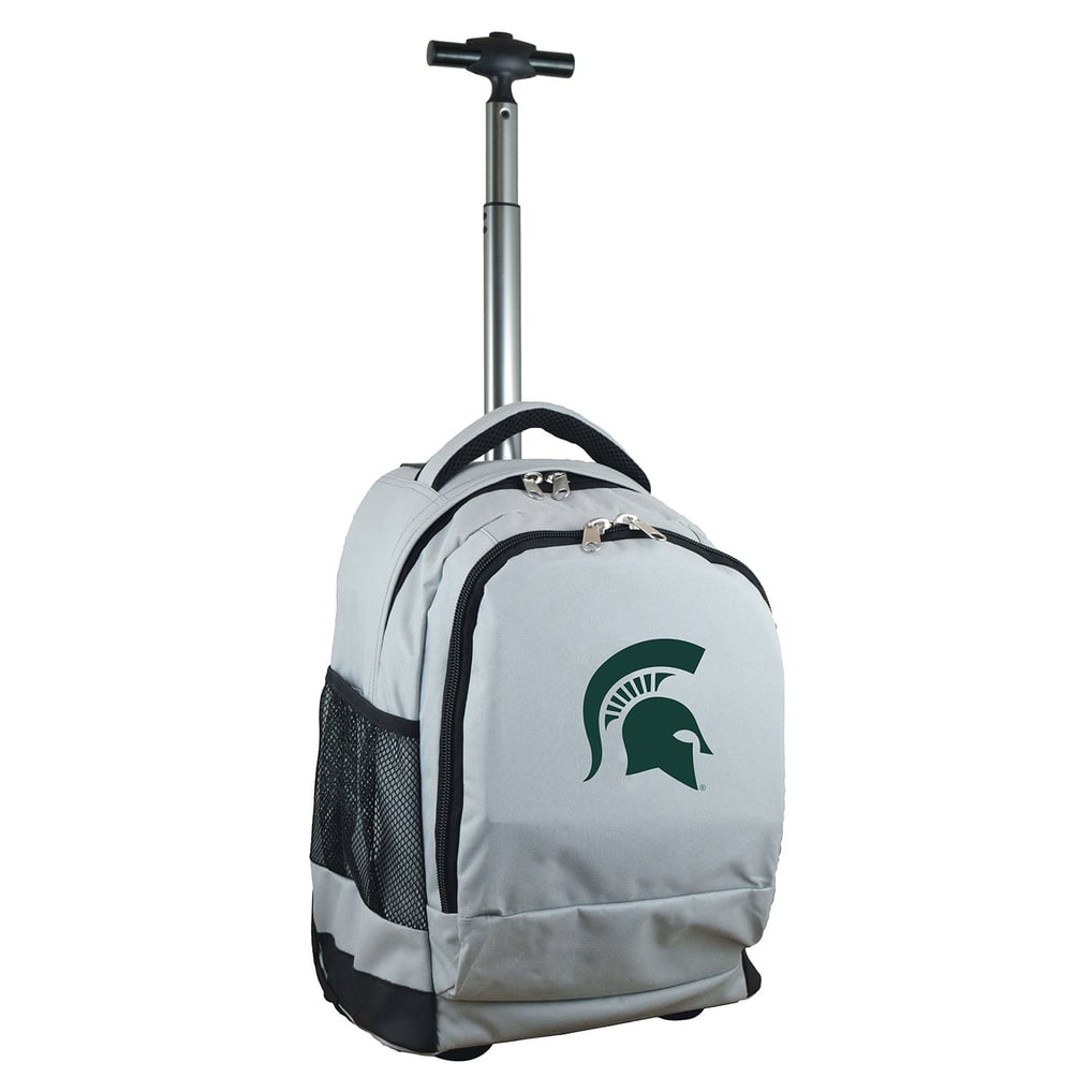 Michigan State Spartans 19'' Premium Wheeled Backpack - Gray