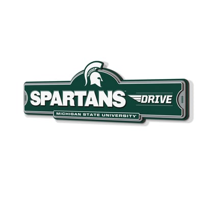 Michigan State Spartans IDNA 3D Street Sign