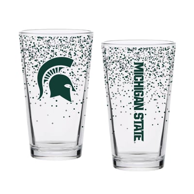 Indigo Falls Michigan State Spartans Confetti Pints - Set of 2
