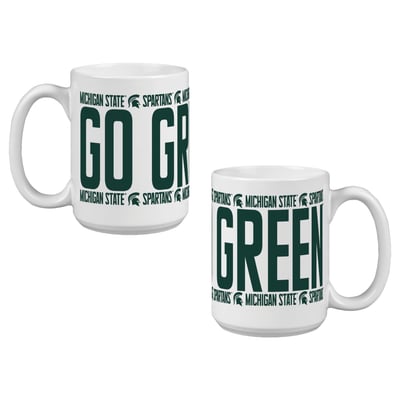 Indigo Falls Michigan State Spartans Elevated Mug - Set of 2

