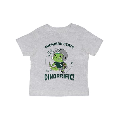 Michigan State Spartans Vive La Fete Infant Dinorrific T-Shirt - Gray