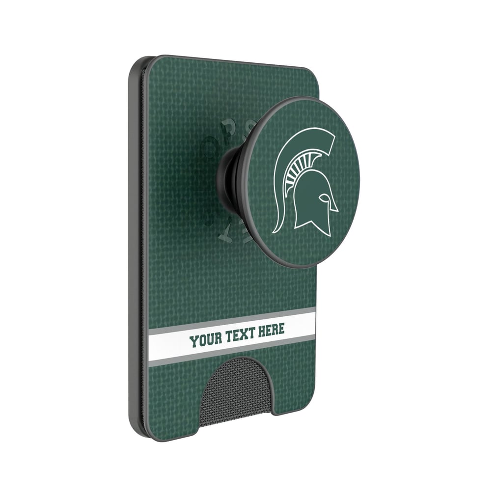 Michigan State Spartans Keyscaper Personalized Endzone Solid PopSockets Magnetic Wallet