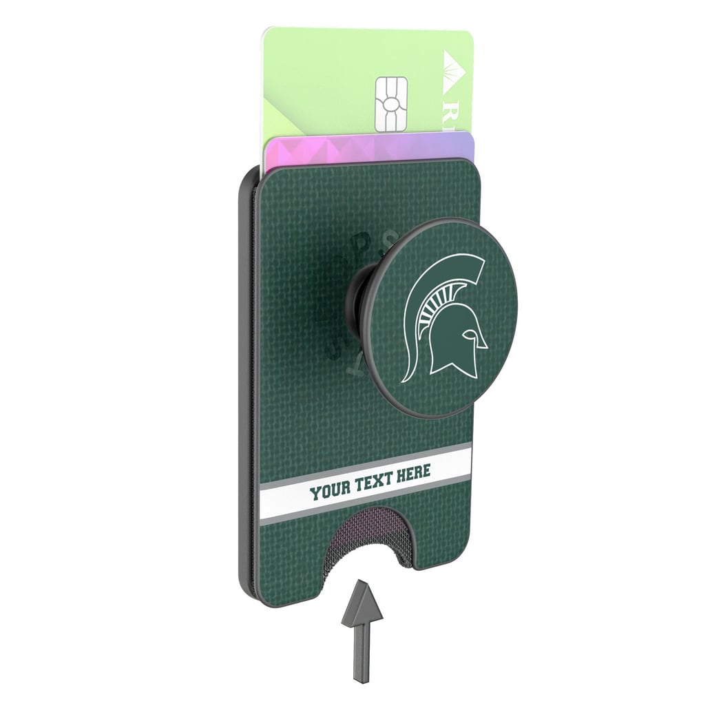 Michigan State Spartans Keyscaper Personalized Endzone Solid PopSockets Magnetic Wallet