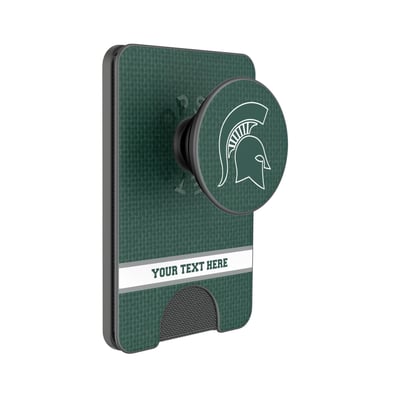 Michigan State Spartans Keyscaper Personalized Endzone Solid PopSockets Magnetic Wallet
