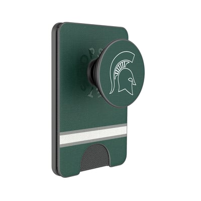 Michigan State Spartans Keyscaper Stripe PopSockets Magnetic Wallet