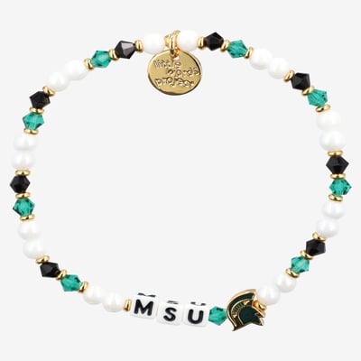  Michigan State Spartans Little Words Project Team Bracelet