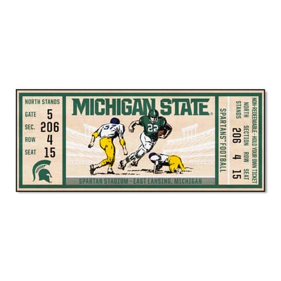 Michigan State Spartans Logo Brands 30" x 72" Ticket Runner