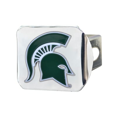 Michigan State Spartans Logo Brands Chrome Hitch Cover