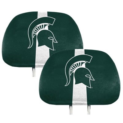 Michigan State Spartans Logo Brands Printed Two-Pack Headrest Covers