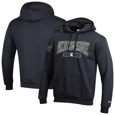 Michigan State Spartans Champion Operation Hat Trick Camo Script Powerblend Fleece Hoodie - Black