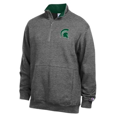  Michigan State Spartans Champion Fleece Quarter-Zip Pullover - Charcoal
