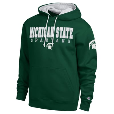  Michigan State Spartans Champion Contrast Hoodie - Green