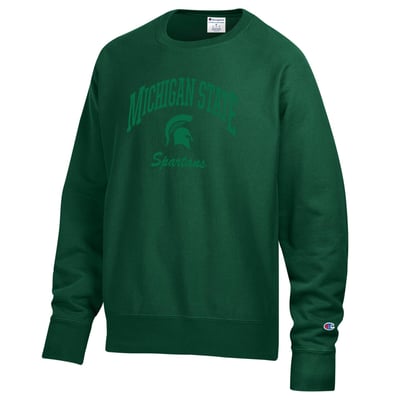 Michigan State Spartans Champion Garment Dye Reverse Weave Sweatshirt - Green