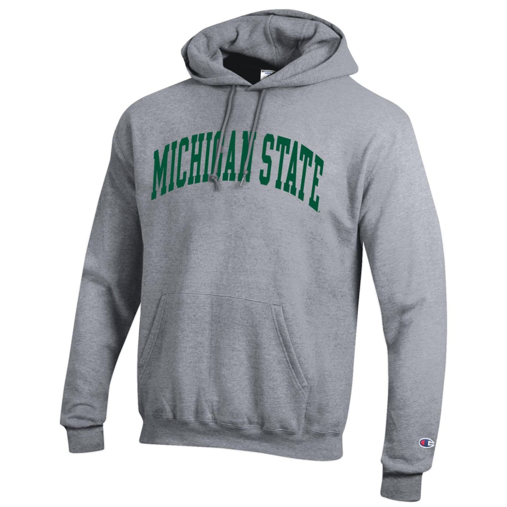  Michigan State Spartans Champion Basic Arch Fleece Pullover Hoodie - Heather Gray