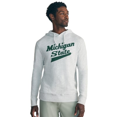 Michigan State Spartans FAHERTY Sunwashed Slub Hoodie - Heather Gray