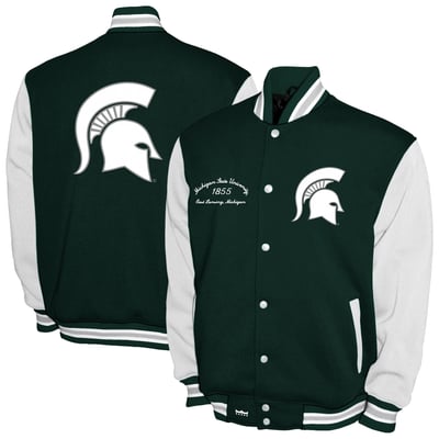 Michigan State Spartans Franchise Club Fleece Varsity Full-Snap Jacket - Green