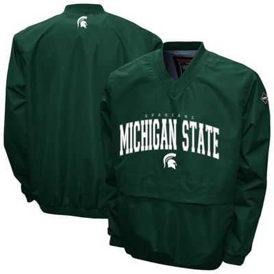 Michigan State Spartans Franchise Club Windshell V-Neck Jacket - Green