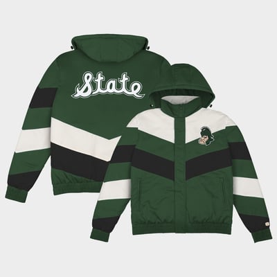  Michigan State Spartans Homefield Retro Full-Zip Jacket - Green