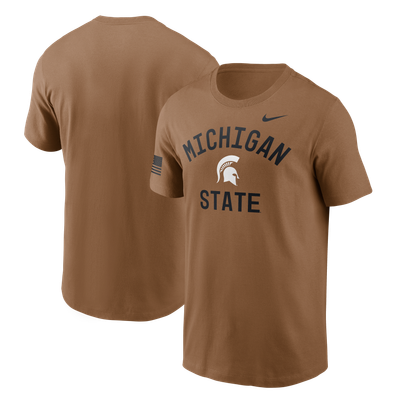 Michigan State Spartans Nike 2026 Military Appreciation Sideline Dri-FIT T-Shirt - Brown