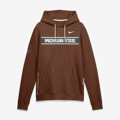Michigan State Spartans Nike 2026 Military Appreciation Sideline Standard Issue Dri-FIT Hoodie - Brown