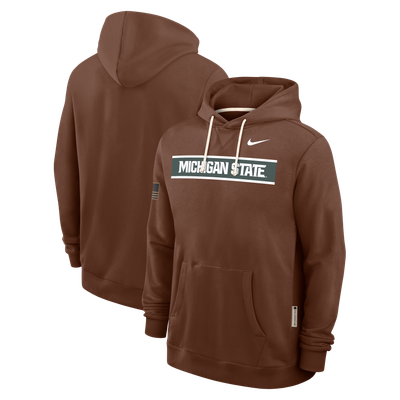 Michigan State Spartans Nike 2026 Military Appreciation Sideline Standard Issue Dri-FIT Hoodie - Brown