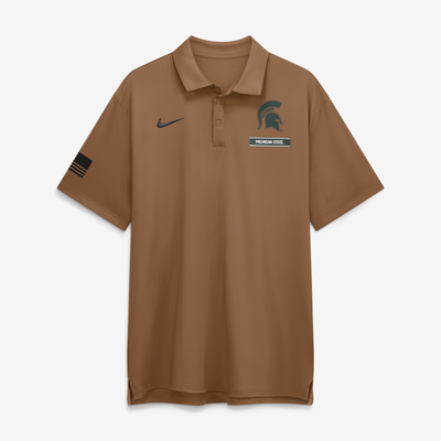 Michigan State Spartans Nike 2026 Military Appreciation Tour Polo - Brown