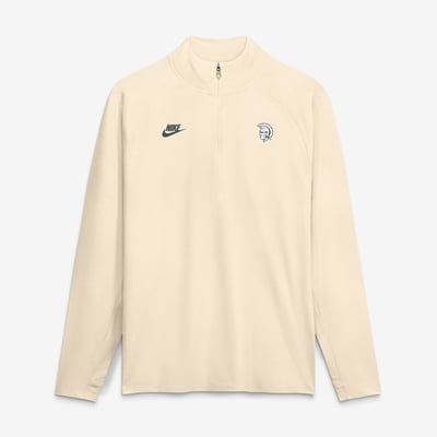  Michigan State Spartans Nike Stride Raglan Dri-FIT Half-Zip Pullover - Cream
