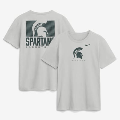  Michigan State Spartans Nike Courtside Dri-FIT T-Shirt - Gray