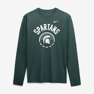 Michigan State Spartans Nike 2026 Courtside Basketball Shootaround Legend Dri-FIT Long Sleeve T-Shirt - Green