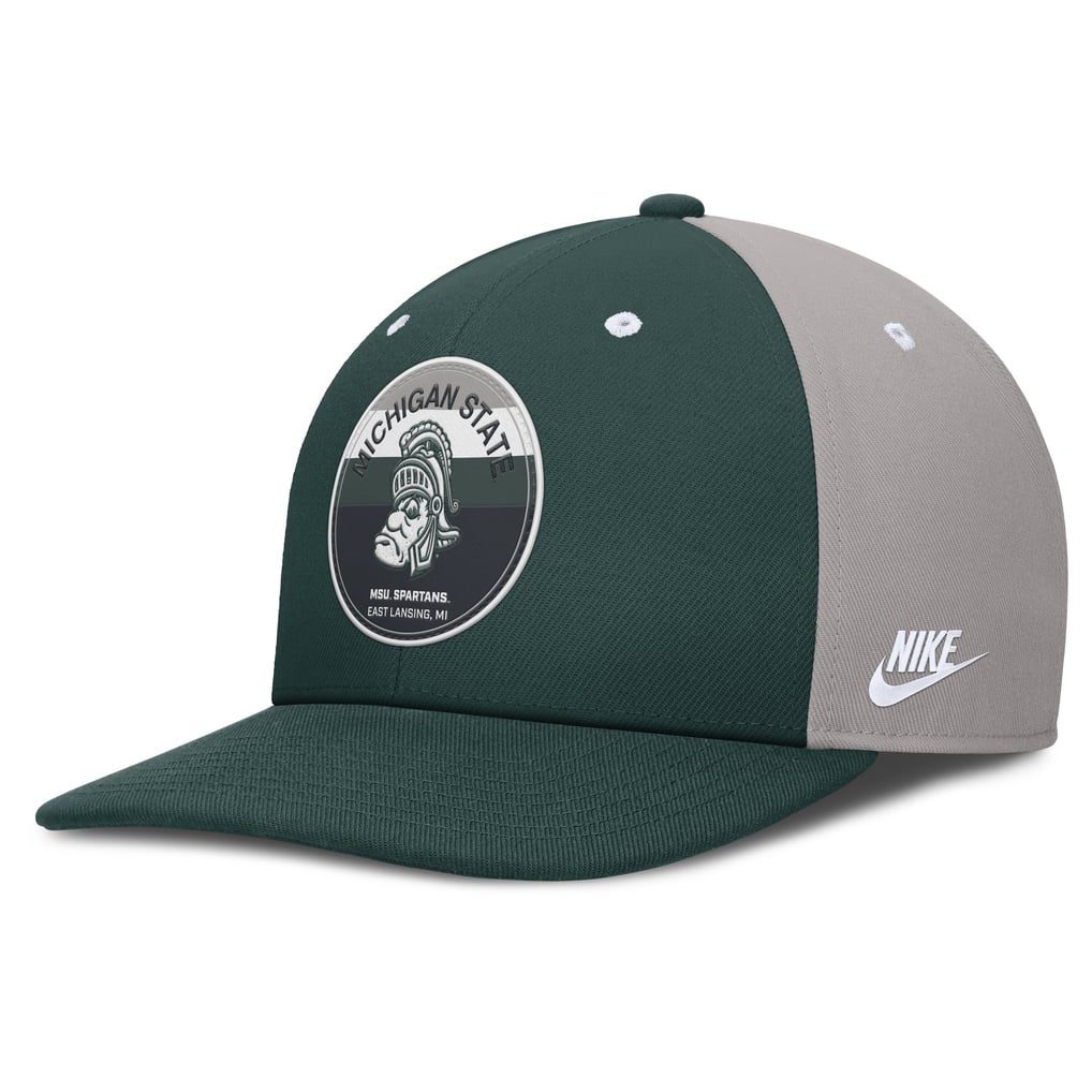 Michigan State Spartans Nike Prep Pro Performance Snapback Hat - Green/Gray