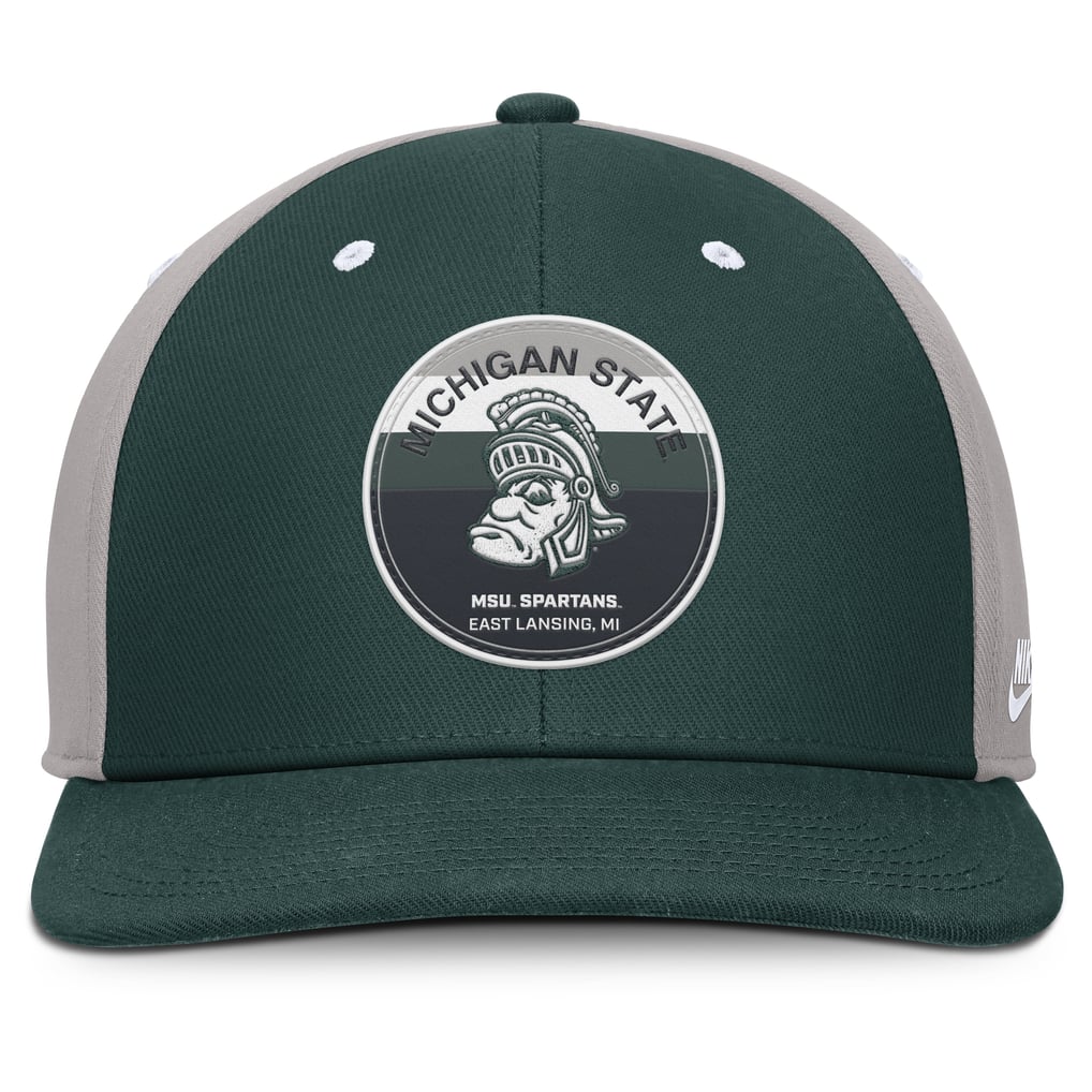 Michigan State Spartans Nike Prep Pro Performance Snapback Hat - Green/Gray