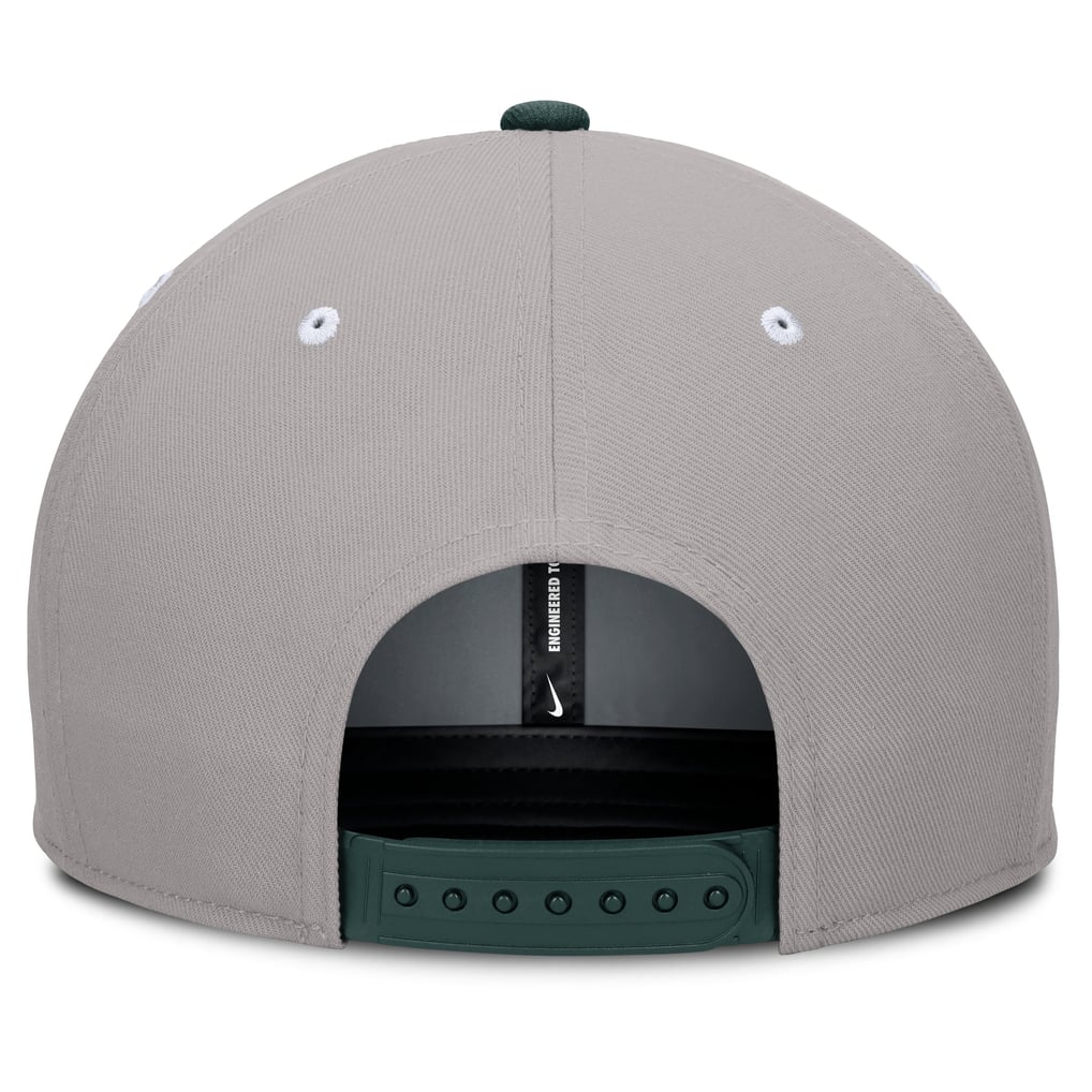 Michigan State Spartans Nike Prep Pro Performance Snapback Hat - Green/Gray