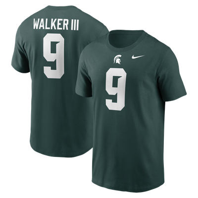 Kenneth Walker III Michigan State Spartans Nike Name & Number T-Shirt - Green