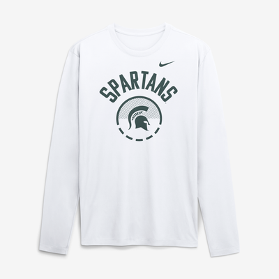 Michigan State Spartans Nike 2026 Courtside Basketball Shootaround Legend Dri-FIT Long Sleeve T-Shirt - White