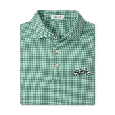  Michigan State Spartans Peter Millar Border Performance Jersey Polo - Green