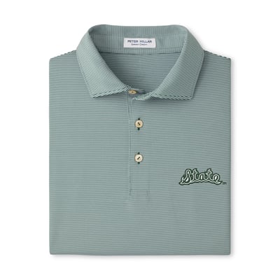  Michigan State Spartans Peter Millar Jubilee Performance Jersey Polo - Green