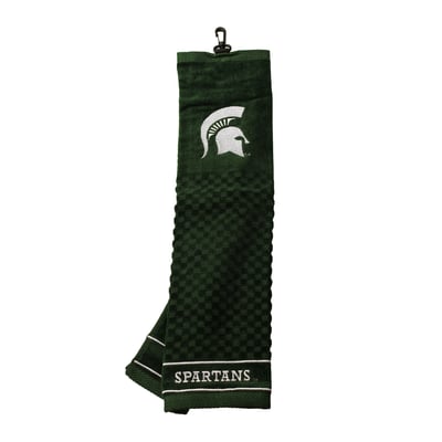 Michigan State Spartans 16" X 22" Tri-Fold Embroidered Scrubber Golf Towel