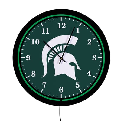 Michigan State Spartans 18" Lighted Round LED Wall Clock