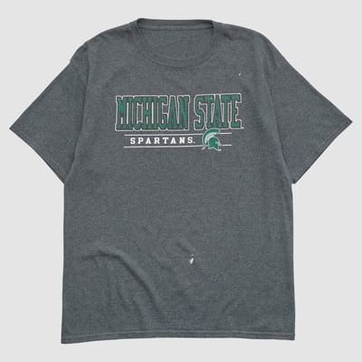 Michigan State Spartans 2010s T-shirt - Dark Heather Gray - M by Fanatics Real Vintage