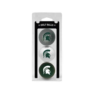 Michigan State Spartans 3-Pack Multi-Colored Team Golf Ball Set