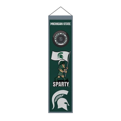 Michigan State Spartans 8" x 32" Icons Banner