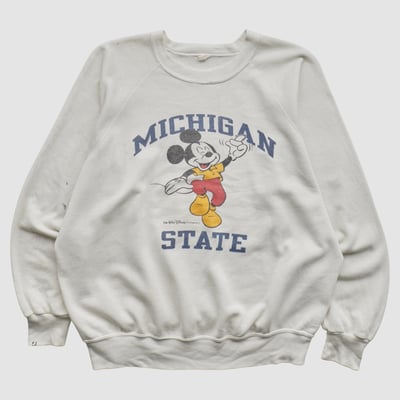 Michigan State Spartans 80s Pullover Sweatshirt - White - M by Fanatics Real Vintage
