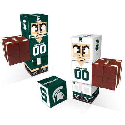 Michigan State Spartans Home & Away Magnetic Fidget Building Cubes Combo Set